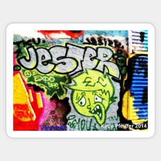 Graffiti Wall Jester West Philly Sticker